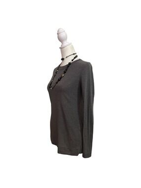 Simply Vera Long Sleeve Gray Knit Shirt Size XS